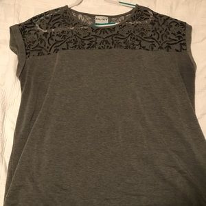 Cut out detail short sleeve blouse